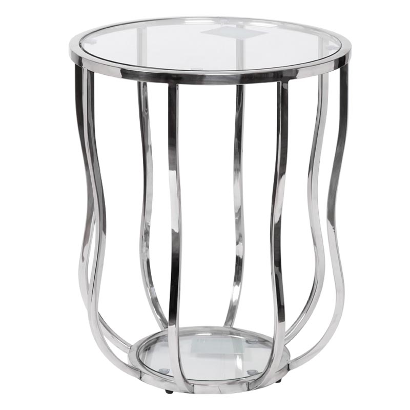 Приставной стол Fedric Side Table silver Серебряный Приставной стол Fedric Side Table silver Серебряный в Челябинске | Loft Concept