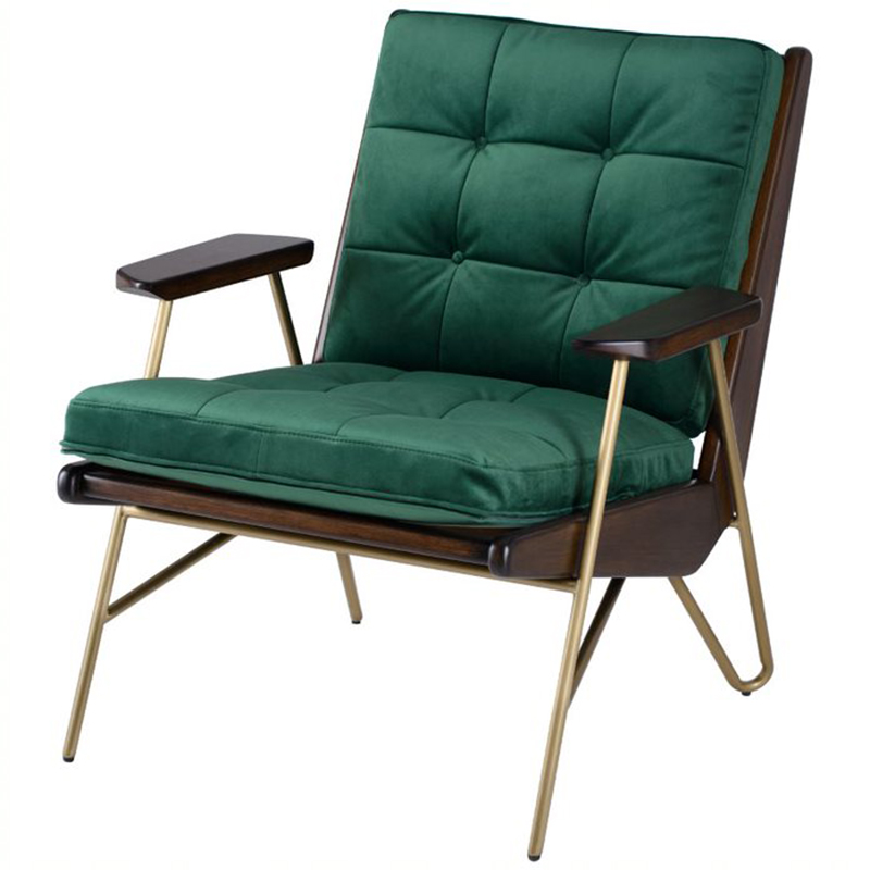 Кресло Gelver Chair green Зеленый матовое золото Коричневый Кресло Gelver Chair green Зеленый матовое золото Коричневый в Челябинске | Loft Concept