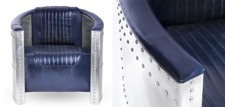 Кресло Aviator Tomcat chair Blue Кресло Aviator Tomcat chair Blue - Loft-Concept в Челябинске