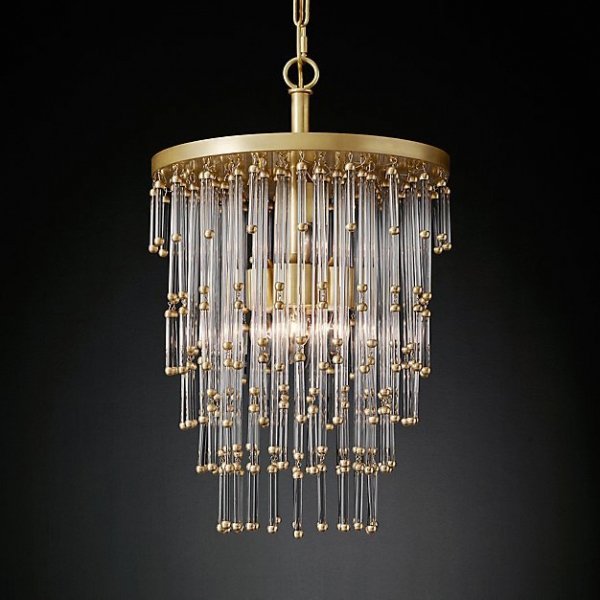 Люстра Restoration Hardware Luciano Chandelier 14 Латунь в Челябинске | Loft Concept 