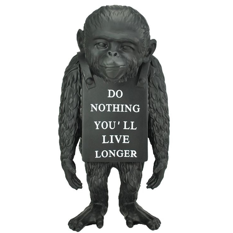 Статуэтка Banksy Lying Monkey Black Черный в Челябинске | Loft Concept 