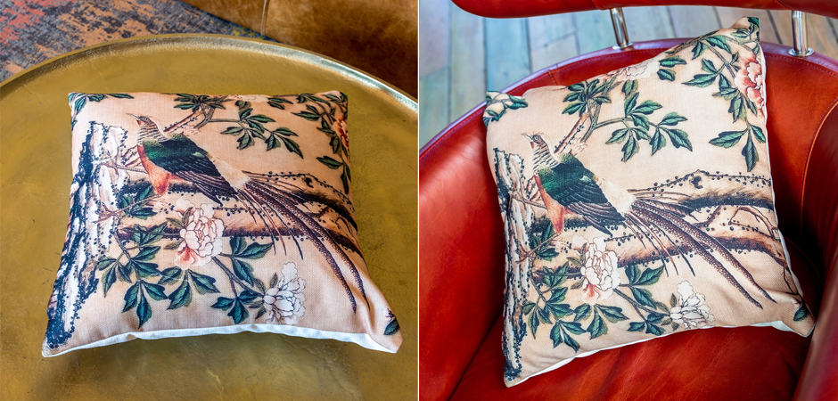 Декоративная подушка Beige and Green Chinoiserie 3 Декоративная подушка Beige and Green Chinoiserie 3 - Loft-Concept в Челябинске