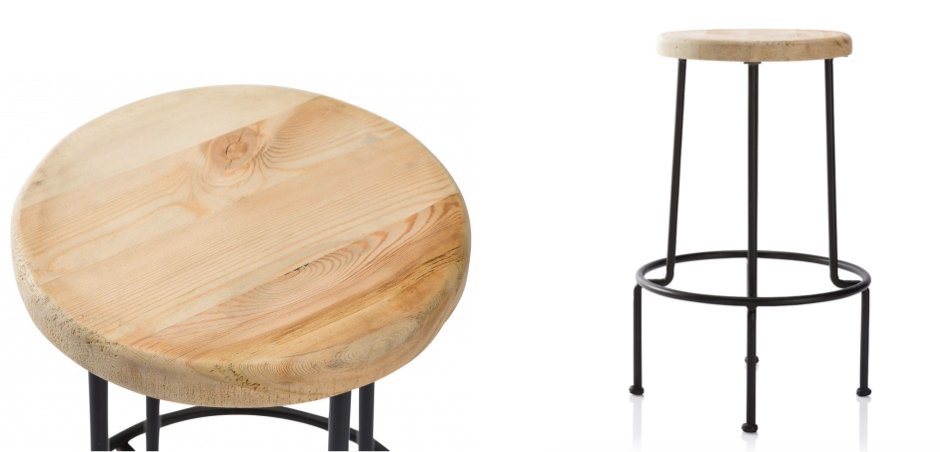 Барный стул Industrial Iron Linden Bar Stool Барный стул Industrial Iron Linden Bar Stool - Loft-Concept в Челябинске