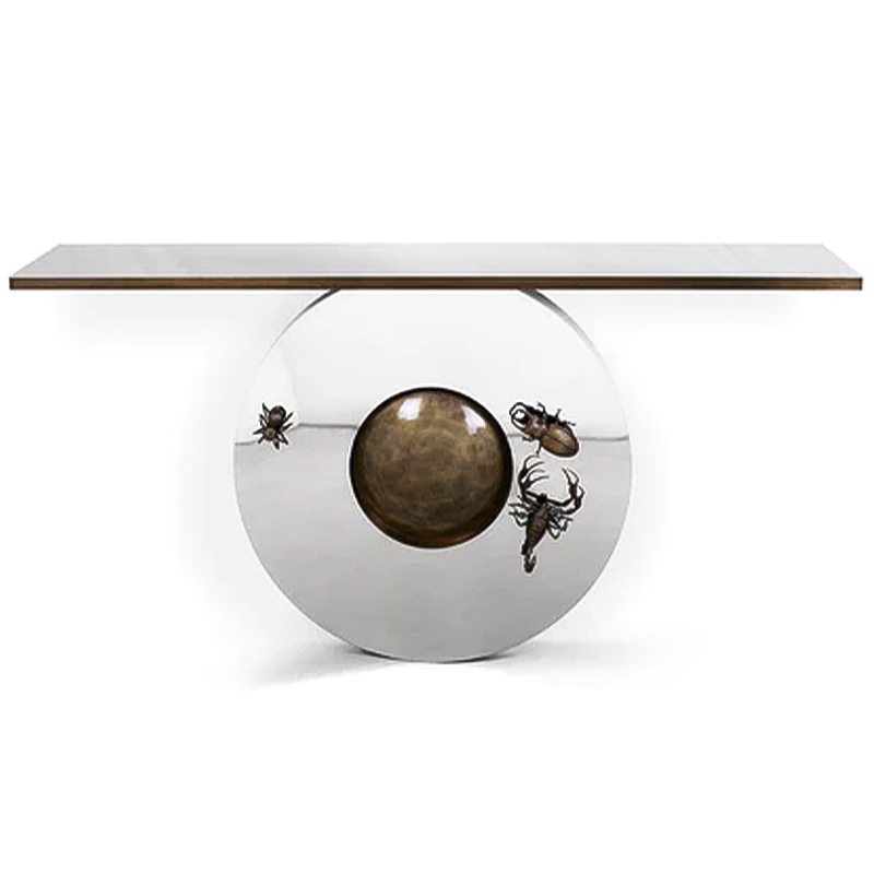 Консоль Metamorphosis Console Латунь Зеркало Консоль Metamorphosis Console Латунь Зеркало в Челябинске | Loft Concept