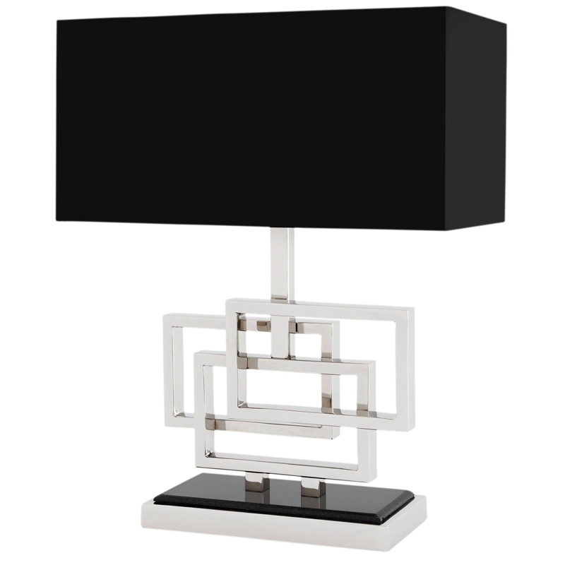 Настольная лампа Eichholtz Table Lamp Windolf Nickel Никель Черный Настольная лампа Eichholtz Table Lamp Windolf Nickel Никель Черный в Челябинске | Loft Concept