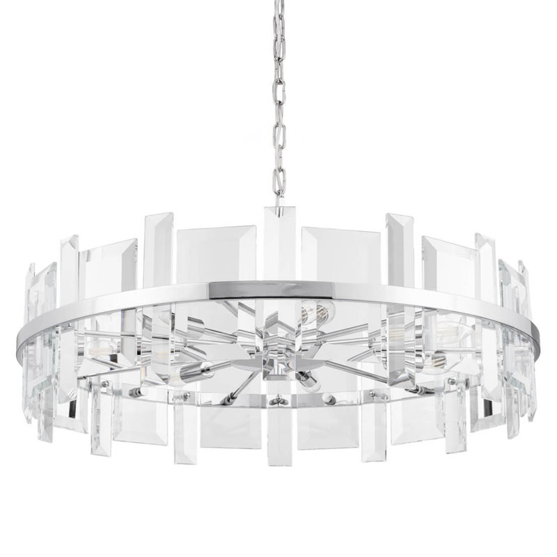 Люстра Harlow Crystal Round Chandelier chrome 7 Хром Люстра Harlow Crystal Round Chandelier chrome 7 Хром в Челябинске | Loft Concept