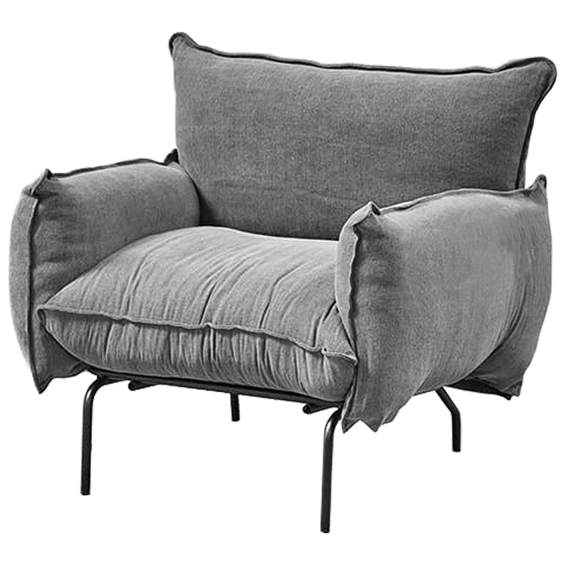 Кресло Elsa Armchair Gray Серый Черный Кресло Elsa Armchair Gray Серый Черный в Челябинске | Loft Concept
