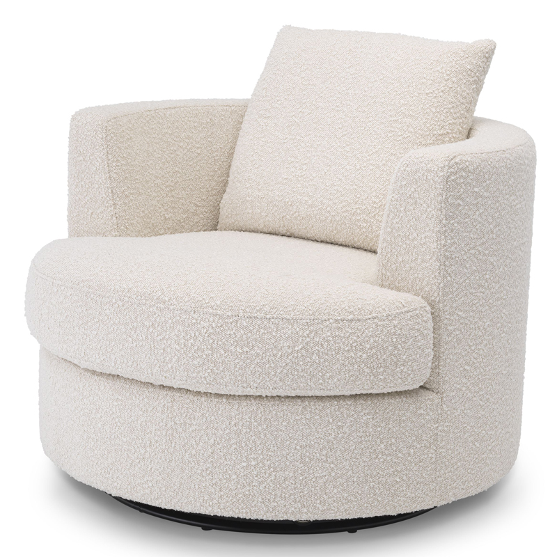 Кресло Eichholtz Swivel Chair Felix Кремовый Черный Кресло Eichholtz Swivel Chair Felix Кремовый Черный в Челябинске | Loft Concept