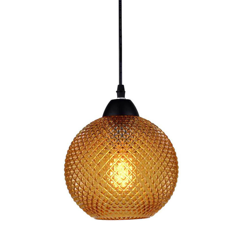 Подвесной светильник Crystal Galaxy Ball amber glass Черный Янтарь (Amber) Подвесной светильник Crystal Galaxy Ball amber glass Черный Янтарь (Amber) в Челябинске | Loft Concept