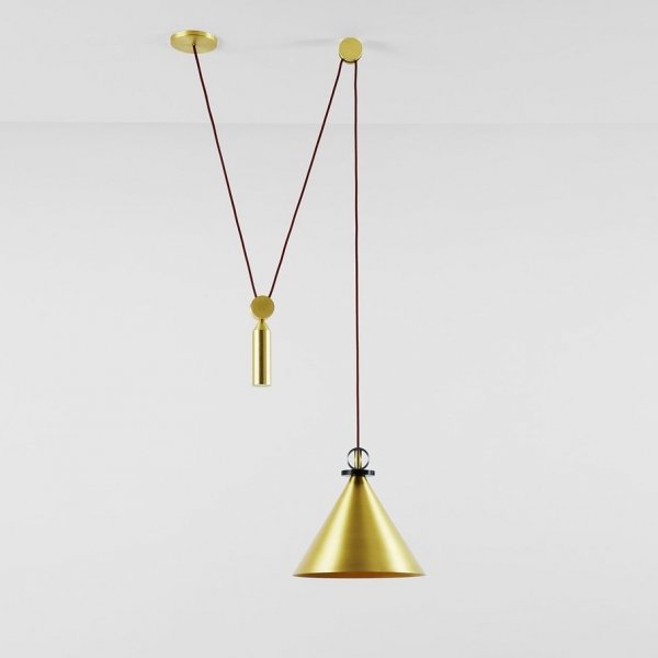 Подвесной светильник Shape up Pendant Cone Brass Латунь Подвесной светильник Shape up Pendant Cone Brass Латунь в Челябинске | Loft Concept