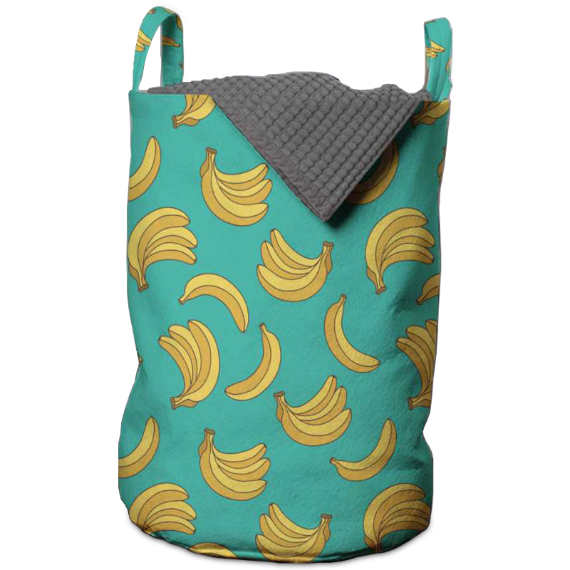 Корзина Bananas Pattern Basket Бирюзовый Желтый Корзина Bananas Pattern Basket Бирюзовый Желтый в Челябинске | Loft Concept