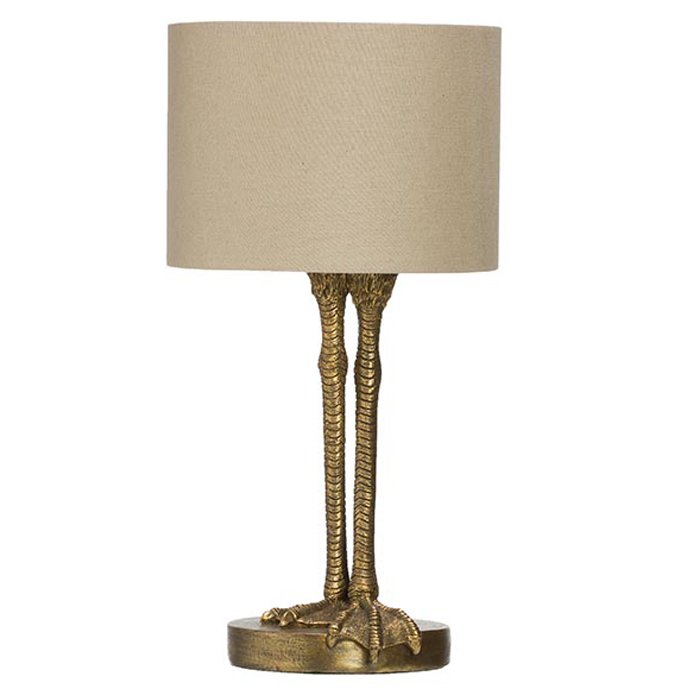 Настольная лампа Duck Feet Lamp Латунь Античная полированная Белый Настольная лампа Duck Feet Lamp Латунь Античная полированная Белый в Челябинске | Loft Concept