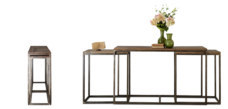 Консоль Industrial Metal Rust Triple Console Table Консоль Industrial Metal Rust Triple Console Table - Loft-Concept в Челябинске