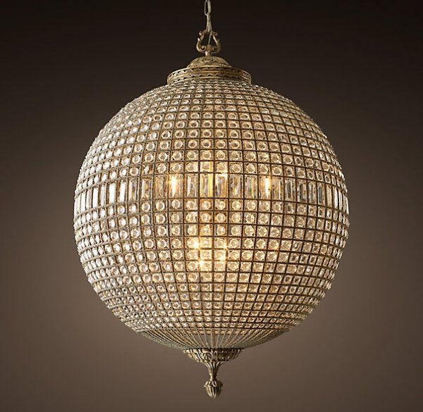 Люстра RH 19th c. Casbah Crystal Pendant 90 Темная бронза винтаж Люстра RH 19th c. Casbah Crystal Pendant 90 Темная бронза винтаж в Челябинске | Loft Concept