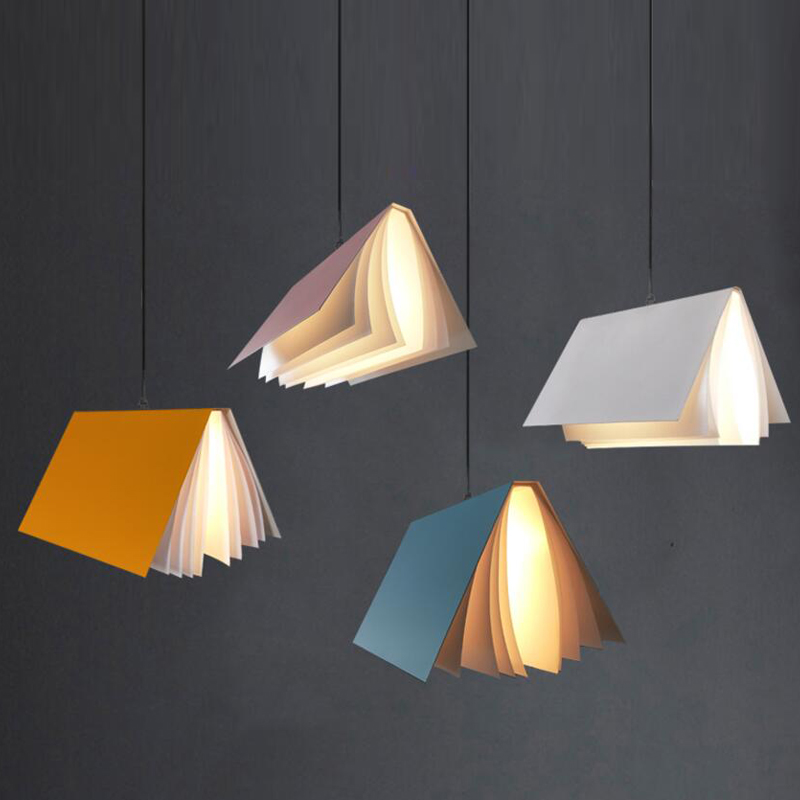Подвесной светильник Book Pendant Белый Черный Оранжевый Голубой в Челябинске | Loft Concept 
