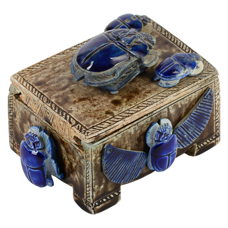 Шкатулка Scarab Beetles Синий Коричневый Шкатулка Scarab Beetles Синий Коричневый в Челябинске | Loft Concept