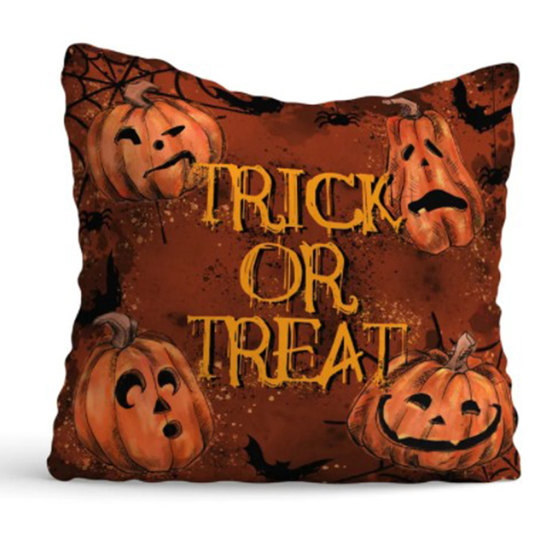 Подушка Halloween Trick or Treat Черный Оранжевый Подушка Halloween Trick or Treat Черный Оранжевый в Челябинске | Loft Concept