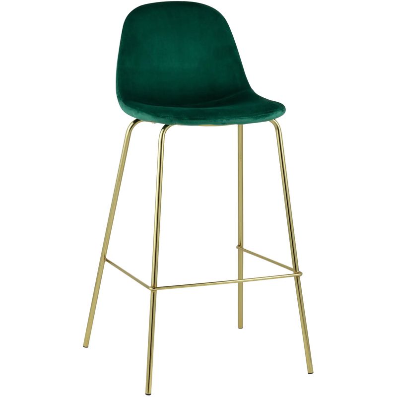 Барный Стул Archie Chair Зеленый Велюр Зеленый Золотой Барный Стул Archie Chair Зеленый Велюр Зеленый Золотой в Челябинске | Loft Concept