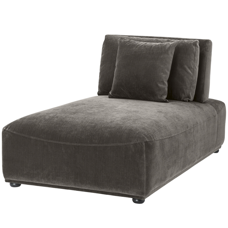 Кресло Eichholtz Chaise Longue Mondial Granite grey Серый Черный в Челябинске | Loft Concept 