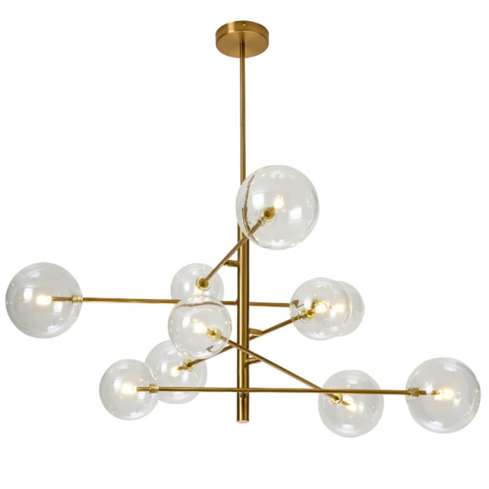 Люстра Bolle hanging lamp диаметр 100 см Латунь Античная полированная Прозрачное Стекло Люстра Bolle hanging lamp диаметр 100 см Латунь Античная полированная Прозрачное Стекло в Челябинске | Loft Concept