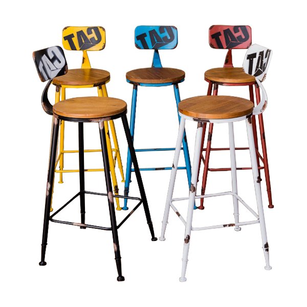Барный стул Craft Bar Stool Желтый Красный Синий Черный в Челябинске | Loft Concept 