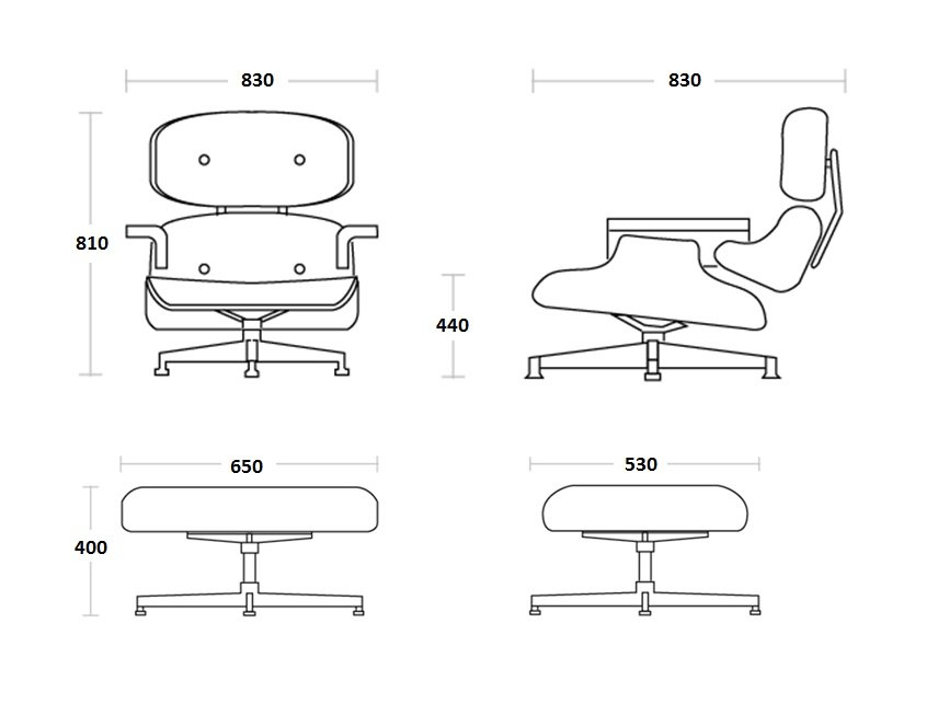 Кресло Eames Lounge Chair & Ottoman Кресло Eames Lounge Chair & Ottoman в Челябинске