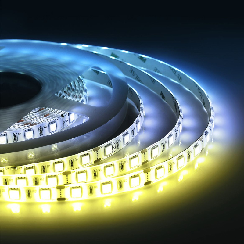 Комплект светодиодной ленты 14,4W/m 60LED/m 5050SMD теплый белый/холодный белый 2,5M Белый Комплект светодиодной ленты 14,4W/m 60LED/m 5050SMD теплый белый/холодный белый 2,5M Белый в Челябинске | Loft Concept
