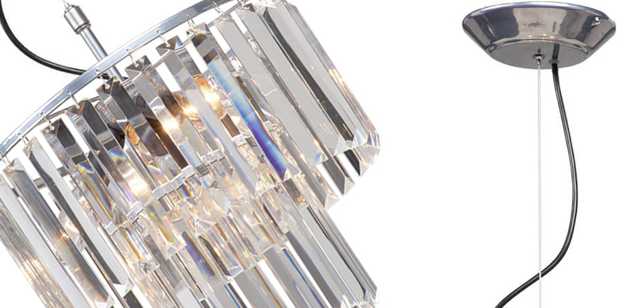 Люстра ODEON CLEAR GLASS 2-TIER Chrome прозрачное стекло D 31 Люстра ODEON CLEAR GLASS 2-TIER Chrome прозрачное стекло D 31 - Loft-Concept в Челябинске