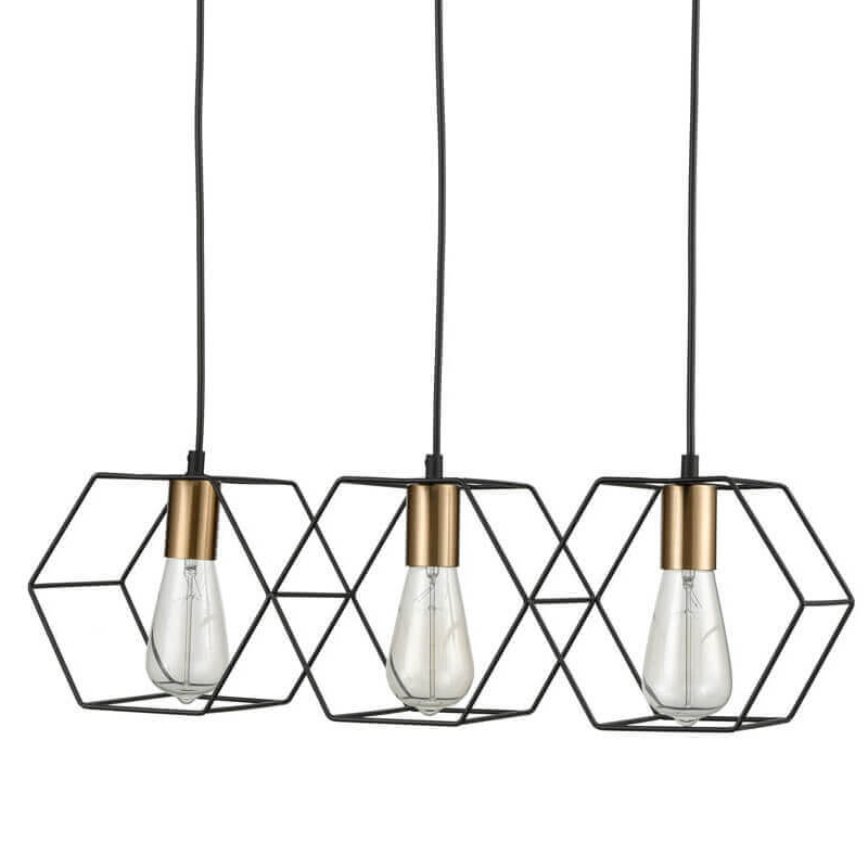 Люстра Loft Wire Cage Pendant 3 Черный Люстра Loft Wire Cage Pendant 3 Черный в Челябинске | Loft Concept