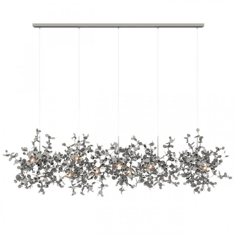 Люстра Terzani Argent Suspension Linear Silver длина 150 см Серебряный Люстра Terzani Argent Suspension Linear Silver длина 150 см Серебряный в Челябинске | Loft Concept