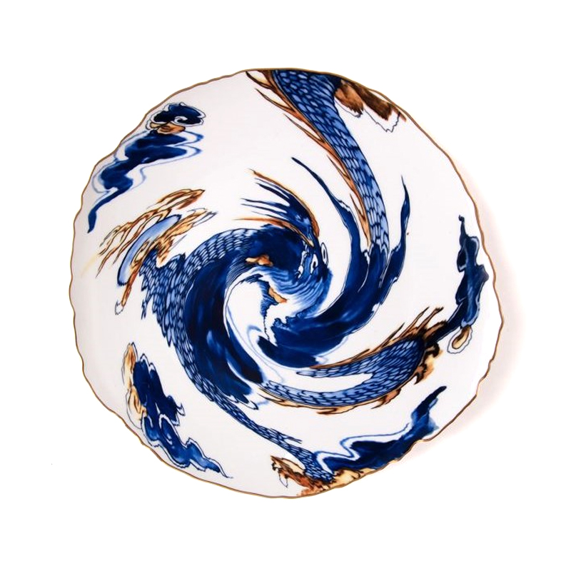 Тарелка Seletti Imari Dragon Белый Синий Тарелка Seletti Imari Dragon Белый Синий в Челябинске | Loft Concept