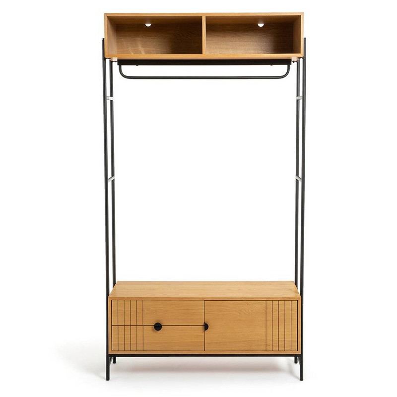 Шкаф Domar Wardrobe Светлый дуб Черный Шкаф Domar Wardrobe Светлый дуб Черный в Челябинске | Loft Concept
