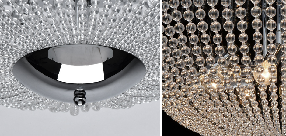 Потолочный светильник Virginia Clear Beads ceiling Chrome S Потолочный светильник Virginia Clear Beads ceiling Chrome S - Loft-Concept в Челябинске