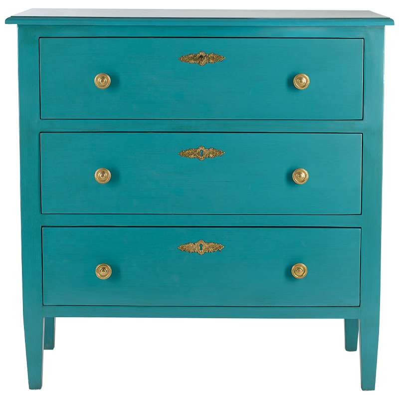 Комод L.XV CHEST OF DRAWERS Moreau Бирюзовый Бирюзовый Золотой Белый Комод L.XV CHEST OF DRAWERS Moreau Бирюзовый Бирюзовый Золотой Белый в Челябинске | Loft Concept