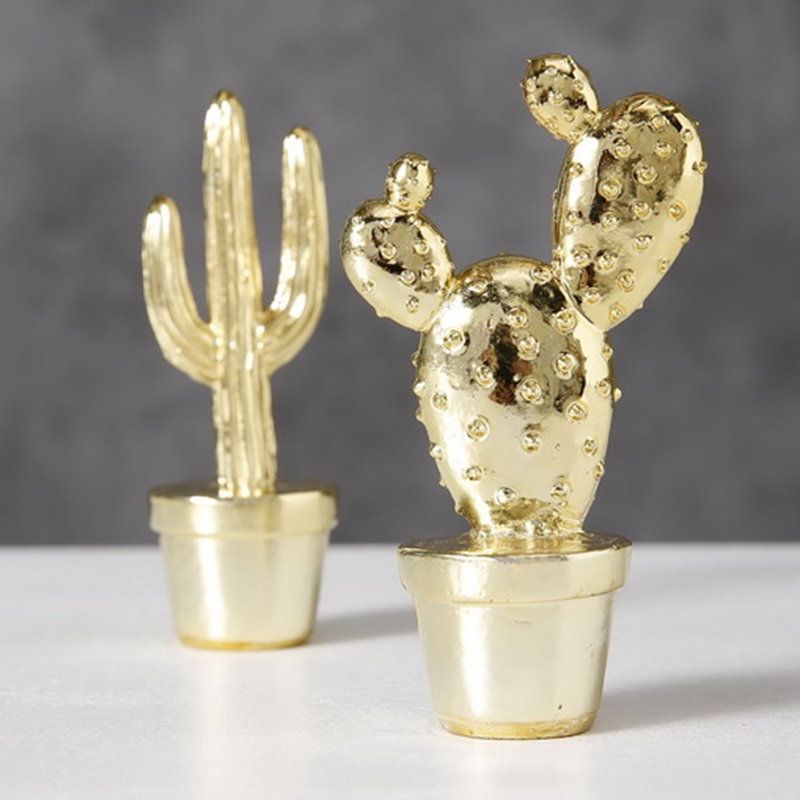 Набор статуэток Golden Cactus Figurine Золотой Набор статуэток Golden Cactus Figurine Золотой в Челябинске | Loft Concept