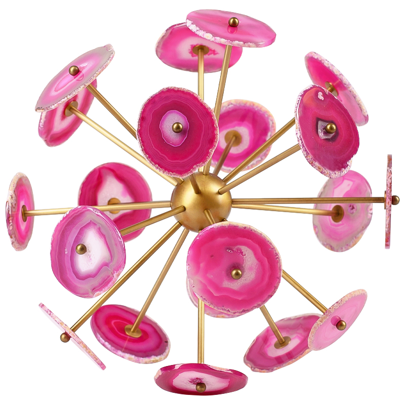 Декоративная статуэтка Agate Statuette Pink Розовый Золотой Декоративная статуэтка Agate Statuette Pink Розовый Золотой в Челябинске | Loft Concept