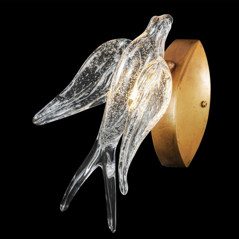 Декоративное светодиодное бра The swallow nest Медь Прозрачный Декоративное светодиодное бра The swallow nest Медь Прозрачный в Челябинске | Loft Concept