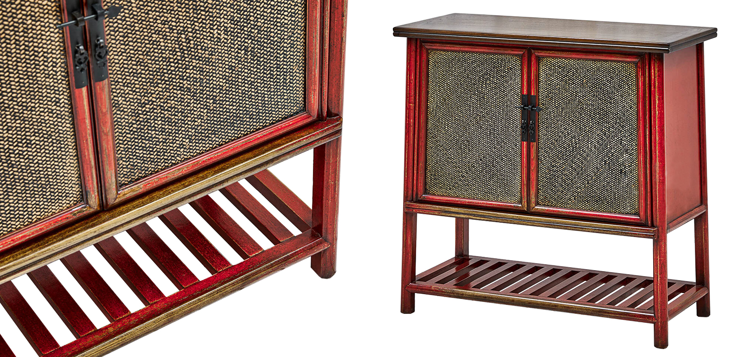 Комод в винтажном стиле дерево и ротанг Johan chest of drawers - фото