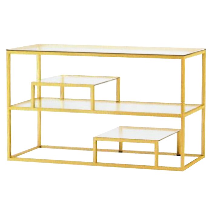 Консоль Step Console Gold Глянцевое золото Прозрачный (Transparent) Консоль Step Console Gold Глянцевое золото Прозрачный (Transparent) в Челябинске | Loft Concept