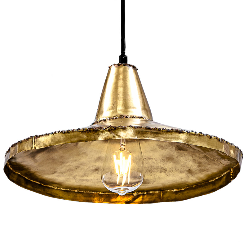 Подвесной светильник Rough Gold Pendant II Винтажное глянцевое золото с состаренным эффектом Подвесной светильник Rough Gold Pendant II Винтажное глянцевое золото с состаренным эффектом в Челябинске | Loft Concept
