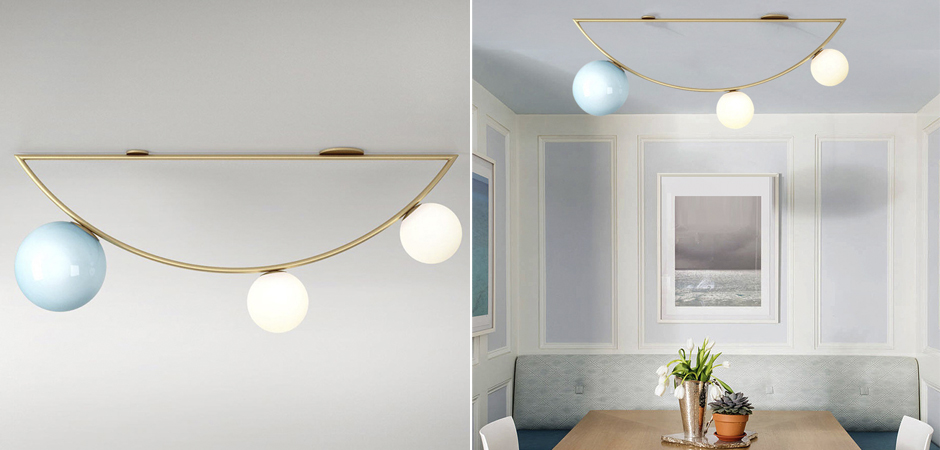 Потолочный светильник Atelier Areti Girlande Ceiling Crescent Blue Потолочный светильник Atelier Areti Girlande Ceiling Crescent Blue - Loft-Concept в Челябинске