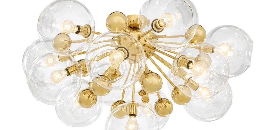 Потолочный светильник Eichholtz Ceiling Lamp Soleil Gold Потолочный светильник Eichholtz Ceiling Lamp Soleil Gold - Loft-Concept в Челябинске