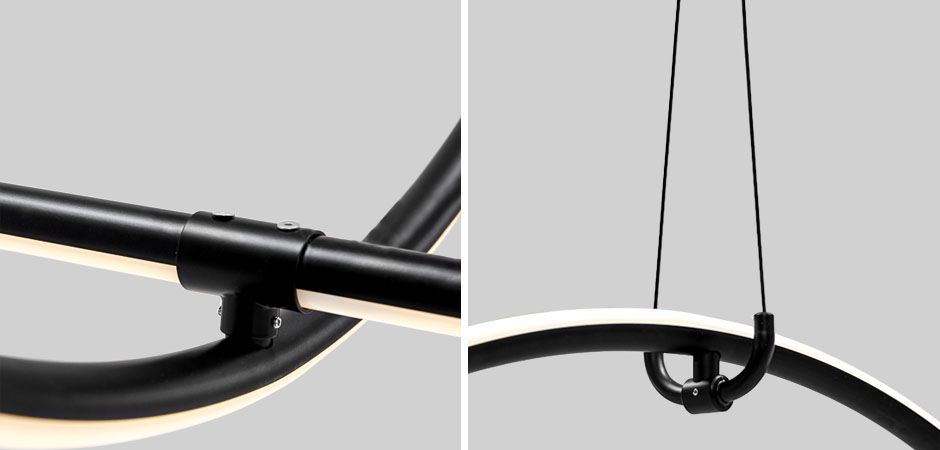 Подвесной светильник Black LED Circle Lamp Подвесной светильник Black LED Circle Lamp - Loft-Concept в Челябинске
