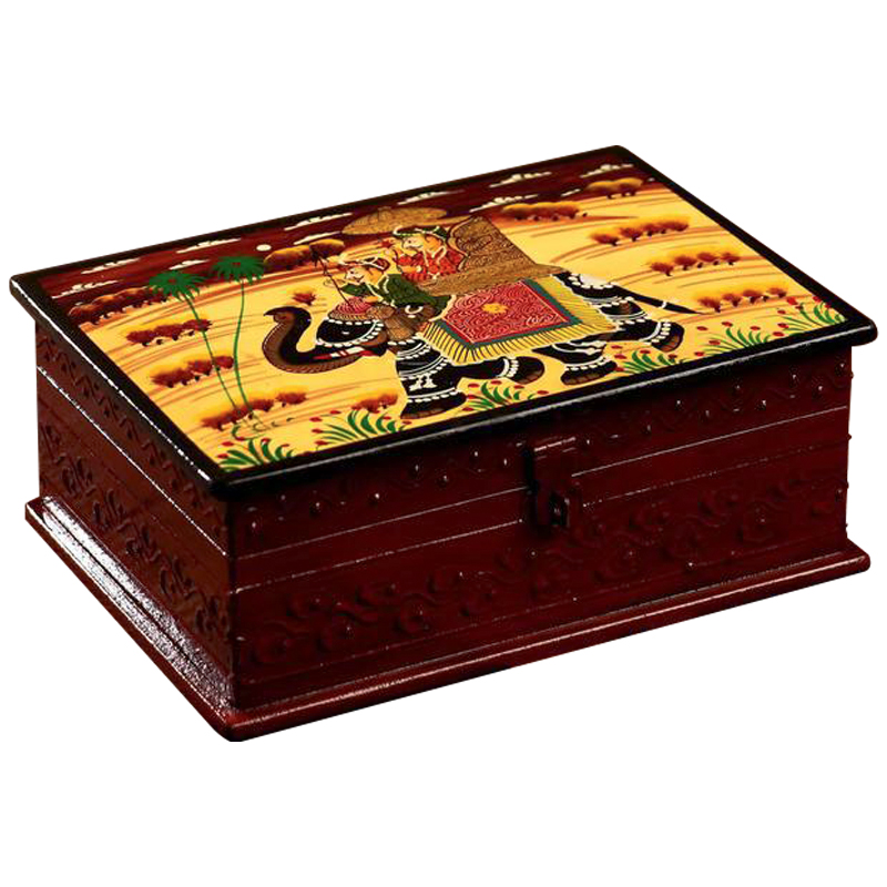 Шкатулка Maharaja Rides Elephant Box Коричневый Мульти Шкатулка Maharaja Rides Elephant Box Коричневый Мульти в Челябинске | Loft Concept