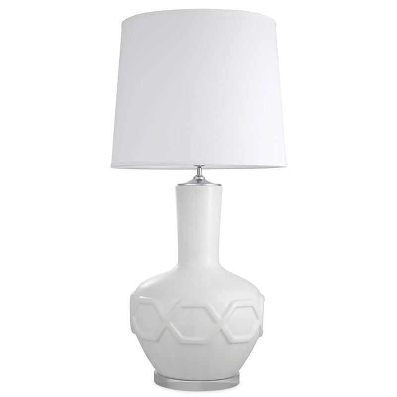 Настольная лампа Eichholtz Table Lamp Lambert Белый Прозрачное Стекло Настольная лампа Eichholtz Table Lamp Lambert Белый Прозрачное Стекло в Челябинске | Loft Concept