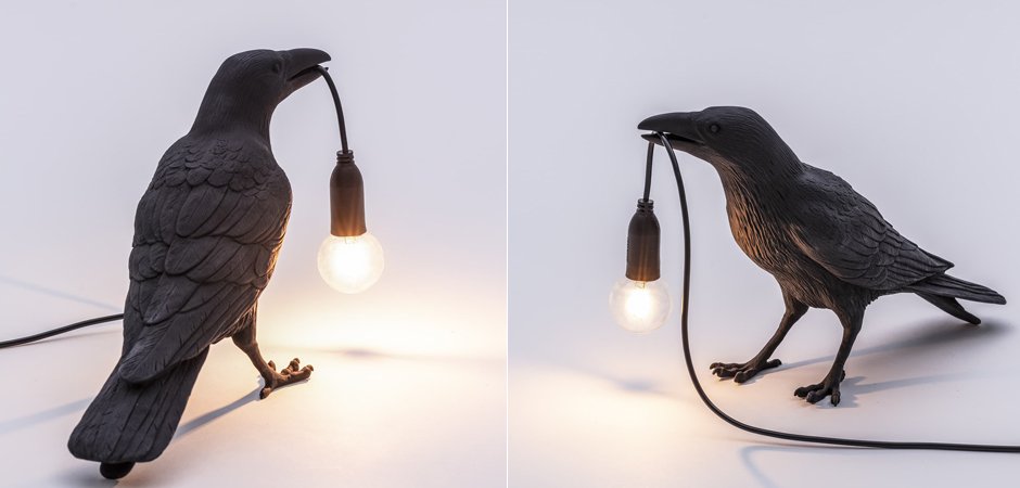 Настольная лампа Bird Lamp Black Waiting Настольная лампа Bird Lamp Black Waiting - Loft-Concept в Челябинске
