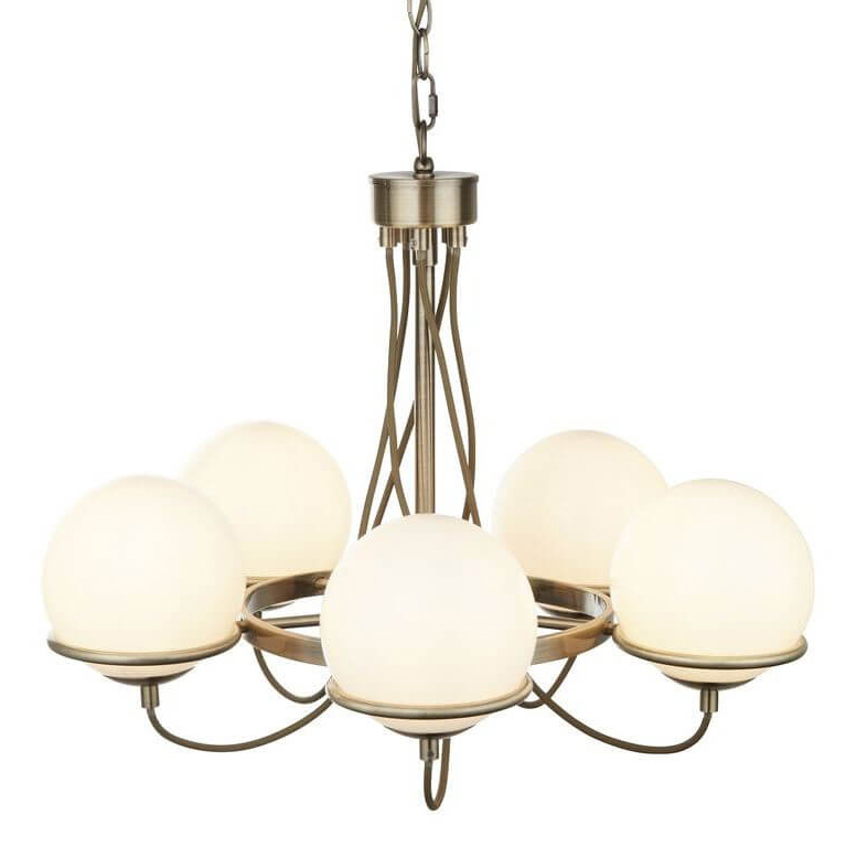 Люстра Melissa Chandelier Bronze 5 Бронза Белый Люстра Melissa Chandelier Bronze 5 Бронза Белый в Челябинске | Loft Concept
