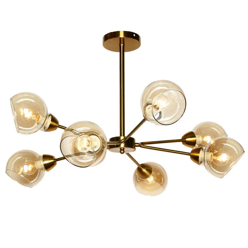 Светильник Sputnik Loft Globe Латунь Янтарь (Amber) Светильник Sputnik Loft Globe Латунь Янтарь (Amber) в Челябинске | Loft Concept