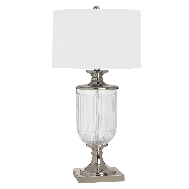 Настольная лампа Eduarda Glass Bowl Table lamp Никель Настольная лампа Eduarda Glass Bowl Table lamp Никель в Челябинске | Loft Concept