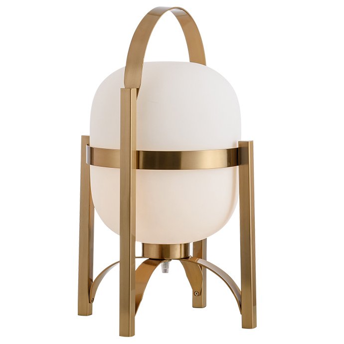 Настольная лампа Brass Stand Латунь Белый Настольная лампа Brass Stand Латунь Белый в Челябинске | Loft Concept